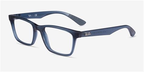 ray ban blue frame eyeglasses.